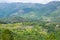 View to the Cevennes mountains in france