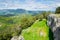 View to the Cevennes mountains in france