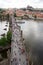 View To Charles Bridge From Top Of Old Bridge Tower In Prague Czech Republic