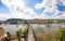 : View To Charles Bridge From Top Of Old Bridge Tower In Prague Czech Republic