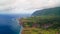 View to coastline of Flores island and Monchique islet from Miradouro dos Portal , Azores, Portugal