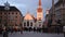 View to courthouse from Bavarian Library Bayerische Staatsbibliothek. Time lapse video