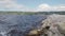 View to the dam in front of the yacht club Druzhba in Togliatti the day before the storm of July 2017