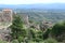 View to Despot`s Palace in abandoned ancient town of Mystras, Peloponnese, Greece