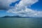 view to dunk island on a beautiful summer day, Missions beach, Queensland, Australia