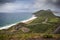 View to the eastern part of Saint Kitts island and to Nevis island from Timothy Hill