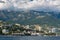 View to the embankment of Yalta from the sea