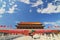 View to the entrance of the Imperial Palace and the Forbidden City with the portrait of Chairman Mao Tsedong, Beijing, China