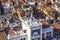 View to famous clocktower at San Marco place in Venice