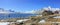 View to the fjord from Qoornoq - former fishermen village, nowdays summer residence in the middle of Nuuk fjord, Greenland