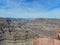 view to grey rocks in the grand canyon