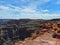 view to grey rocks in the grand canyon