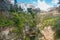 A view to Guadalevin river at El Tajo Gorge Canyon and tradition