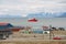 View to the harbor of Longyearbyen, Norway.