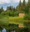 View to hayrick at river meadow