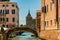 View to Hilton Molino Stucky in Venice, Italy.