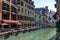 View to the historic centre of Annecy town, France