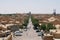 View to the historical part of the city from the minaret of Jameh mosque in Yazd, Iran.