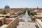 View to the historical part of the city from the minaret of Jameh mosque in Yazd, Iran.