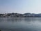 View to housing estate in european Lucerne city at lakeside landscape in Switzerland