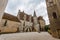 View to the inner yard of medieval castle of Chateauneuf-en-Auxois town, France