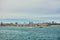 View to Istanbul and passenger ferry. River of the Bosphorus