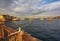 View to Istanbul and passenger ferry. River of the Bosphorus