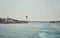 View to Istanbul and passenger ferry. River of the Bosphorus