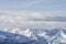 View to Karwendel mountains in winter