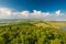 View to Lake Balaton from Tihany peninsula, Watchtower-lookout. Tihany peninsula with small lake, Hungary