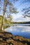 View to the Lake Holma-Saarijarvi, Nuuksio national park, Espoo, Finland