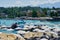 view to lake Woerther in Velden, Austria