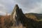 View to Lednicke Bradlo near Ruins of Lednica castle in Slovakia