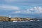 View to a lighthouse on the island Orust in Sweden