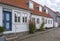 View to a little street with historical buildings in Haderslev.