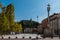 View to the Ljubljana castle over the Congress Square