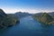 View to Lugano city, Lugano lake and Monte San Salvatore from Mo