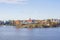 View to Luoto Klippan island and coastal part of Helsinki in autumn