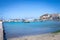 View to the main port of Mindelo on the island of Sao Vicente,