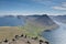 View to the Malinsfjall mountain and ViÃ°areiÃ°i settlement from the Villingardalsfjall mountain.