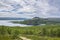 View to Malla Strict Nature Reserve, Lake Kilpisjrvi from Saana, Kilpisjrvi, Lapland, Finland