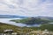 View to Malla Strict Nature Reserve, Lake KilpisjÃ¤rvi from Saana, KilpisjÃ¤rvi, Lapland, Finland