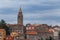 View to medieval Labin town on Istria peninsula