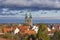 View to the medieval town and the church St. Nikolai in Quedlinburg