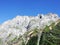 View to the Mittler Selbsanft Plattas Alvas peak in mountain mass Glarus Alps