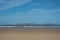 View to Mogador island from Essaouira sand city beach