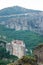 View to the Monastrey of Roussanou and surrounding landscape, Meteora, Kalabaka, Greece