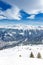 View to Montafon valley from Golm ski resort