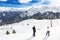 View to Montafon valley from Golm ski resort, Austria