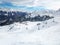 View to Montafon valley from Golm ski resort, Austria